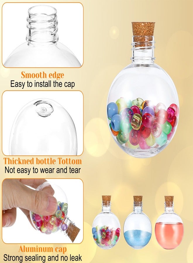 AojSup 36 Pcs Spherical Plastic Potion Bottles - 3.4 Oz Sand Art Ball Bottle Set with Corks and Tags for DIY Crafts, Wedding Party Favor & Decorative Gifts - Image 3